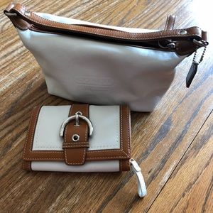Coach purse and matching wallet